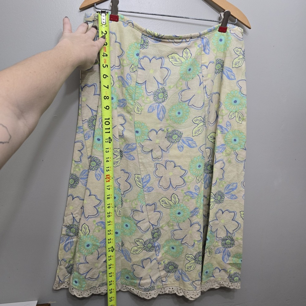 Susan Bristol Women's Lace Floral A-Line Skirt Size 12 Knee Length Flower Power - Picture 4 of 14